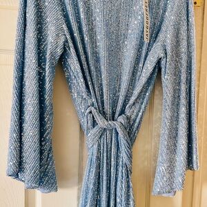 JAYGODFREY Blue Sequin Mini Dress